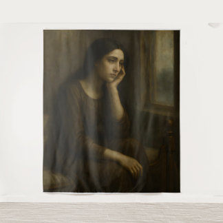Melancholische Reflektion - Zeitloser klassischer Wandteppich
