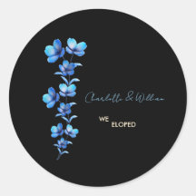 Melancholische Schwarz & Blau Blumen 'Wir haben un