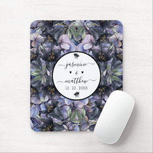 Melancholische schwarze Blumen Hochzeit Namen des Mousepad