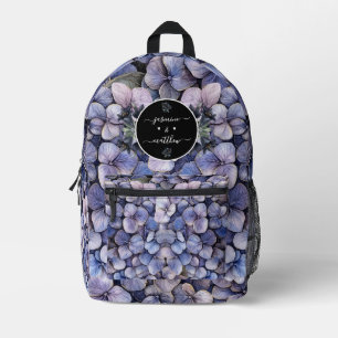 Melancholische schwarze Blumenklassiker Paarnamen Bedruckter Rucksack