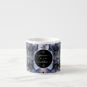 Melancholische schwarze Blumenklassiker Paarnamen  Espressotasse