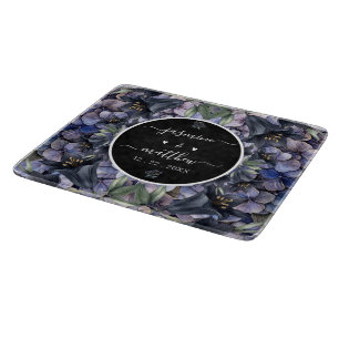 Melancholische schwarze Blumenklassiker Paarnamen  Schneidebrett