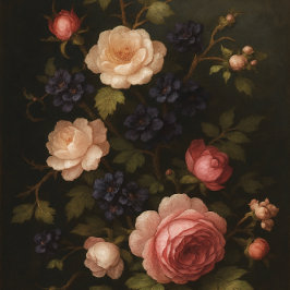 Melancholische Vintage-Rose Seidenpapier