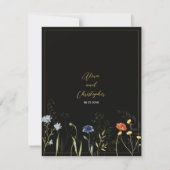 Melancholische Wildblumen Boho Botanische Probe Di (Rückseite)