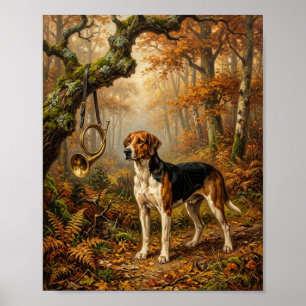 Melancholischer English Fox Hound Naturalist II Poster