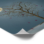 Melancholischer Herz Gestreifter Baum unter dem Vo Poster (Ecke)