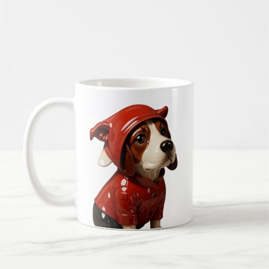 Melancholischer Welpe Kaffeetasse (Links)