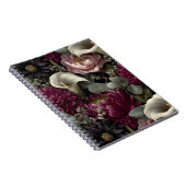 Melancholisches Blumenmuster mit Dahlien und Calla Notizblock (Rechte Seite)