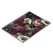 Melancholisches Blumenmuster mit Dahlien und Calla Notizblock (Linke Seite)