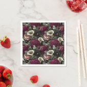 Melancholisches Blumenmuster mit Dahlien und Calla Serviette (Beispiel)