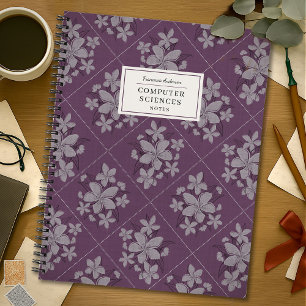 Melancholisches Lila Dunkle Blumen Vintage Benutze Notizblock
