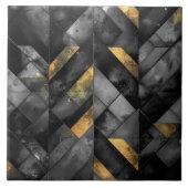 Melancholisches modernes Mosaik Schwarz ID1185 Fliese (Vorderseite)