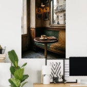 Melancholisches Pariser Café-Interieur Poster (Heimbüro)