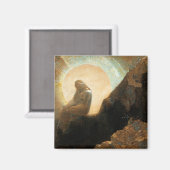 Melancholy 1876 von Odilon Redon Magnet (Vorderseite/Rückseite)