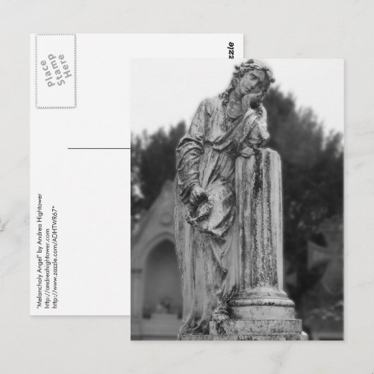 Melancholy Angel Postkarte (Vorne/Hinten)