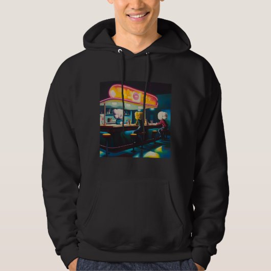 Melancholy Diner spät Hoodie (Vorderseite)