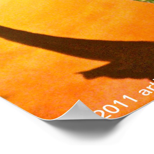 Melancholy Frog Poster Print (Ecke)