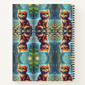 Melancholy Gray Realistic Lost Kitten Notizblock (Rückseite)