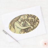 MELANCHOLY MERMAID FANTASY STICKERS Oval SHEED (Umschlag)