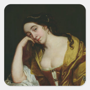 Melancholy Quadratischer Aufkleber