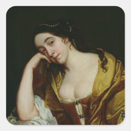 Melancholy Quadratischer Aufkleber (Vorderseite)