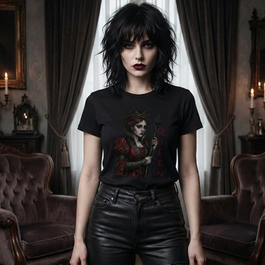 Melancholy Queen Gothic Dark Fantasy Portrait Tri-Blend Shirt