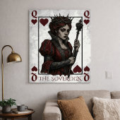 Melancholy Queen of Hearts Gothic Dark Fantasy Poster