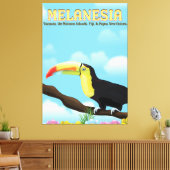 Melanesia Toucan Reiseplakat Leinwanddruck (Insitu (Wohnzimmer))