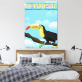 Melanesia Toucan Reiseplakat Leinwanddruck (Insitu (Schlafzimmer))