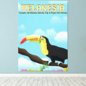 Melanesia Toucan Reiseplakat Leinwanddruck (Insitu (Holzboden))