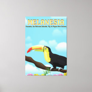 Melanesia Toucan Reiseplakat Leinwanddruck