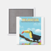 Melanesia Toucan Reiseplakat Magnet (Vorderseite/Rückseite)