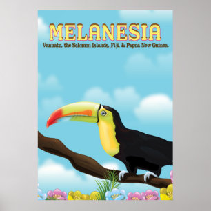 Melanesien-Tukan-Reiseposter Poster