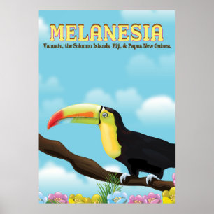Melanesien-Tukan-Reiseposter Poster