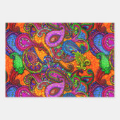 Melange Paisley Riot of Color Geschenkpapier Set (Vorderseite)