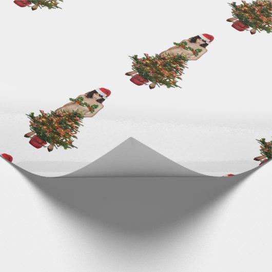 MELANIA, der Weihnachtsmann Geschenkpapier (Ecke)
