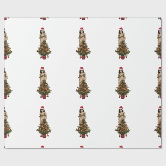 MELANIA, der Weihnachtsmann Geschenkpapier (Flach)