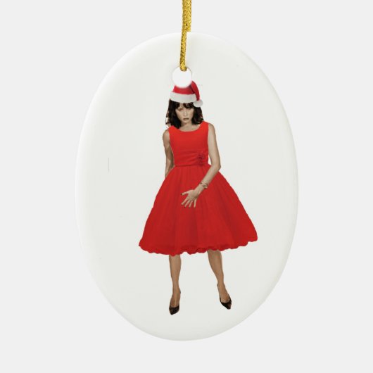 MELANIA, der Weihnachtsmann Keramik Ornament (Vorne)