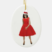 MELANIA, der Weihnachtsmann Keramik Ornament (Hinten)