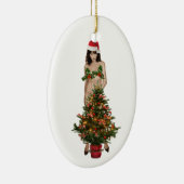 MELANIA, der Weihnachtsmann Keramikornament (Rechts)