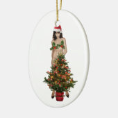 MELANIA, der Weihnachtsmann Keramikornament (Links)