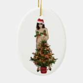 MELANIA, der Weihnachtsmann Keramikornament (Hinten)
