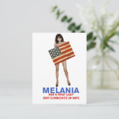 Melania, keine First Lady, Jemanden der 3. Ehefrau Postkarte (Stehend Vorderseite)