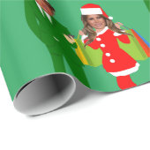 Melania santa trump geschenkpapier (Rolleneckpunkt)