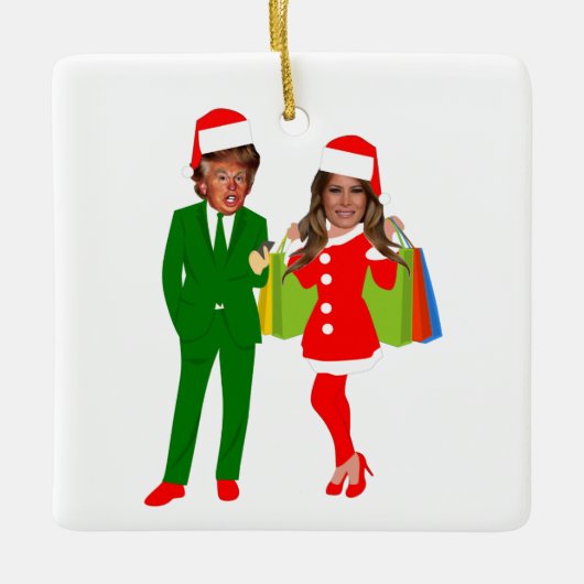 Melania santa trump keramikornament (Vorderseite)