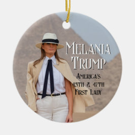 Melania Trump 47. First Lady 2024 Weihnachten Keramik Ornament