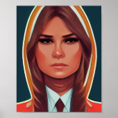 Melania Trump Comic Style Poster (Vorne)