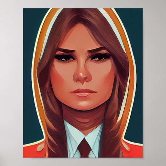 Melania Trump Comic Style Poster (Vorne)