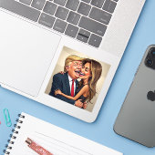 Melania Trump Donald Trump Aufkleber (Laptop mit iPhone)