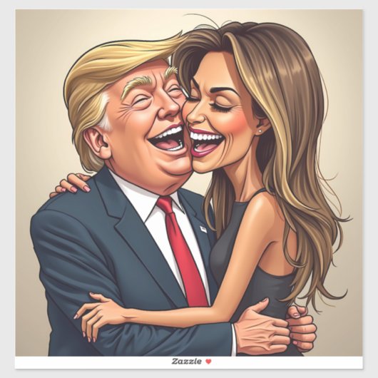 Melania Trump Donald Trump Aufkleber (Blatt)